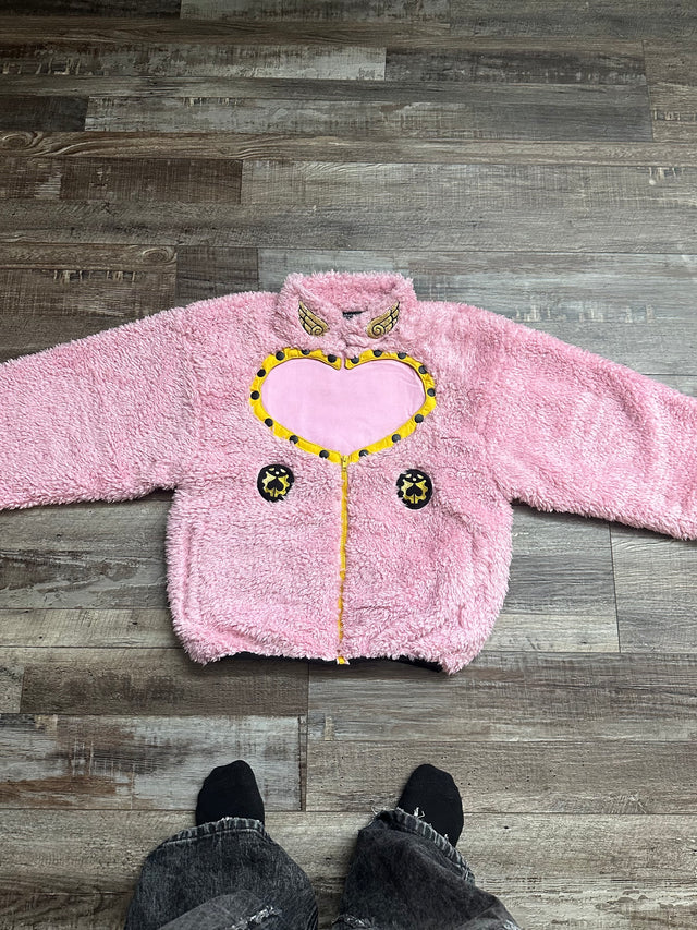 GIORNO • PINK FLEECE JACKET + FREE BEANIE (READ DESCRIPTION) - Shahzad Clothing